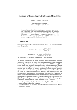 Hardness of Embedding Metric Spaces of Equal Size