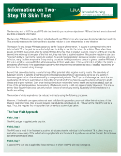 Information on Two- Step TB Skin Test