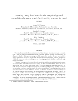 A coding theory foundation for the analysis of general