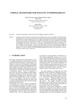 formal framework for semantic interoperability