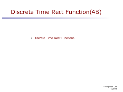 Discrete Time Rect Function(4B)
