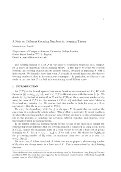 A Note on Different Covering Numbers in Learning Theory
