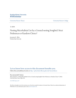 Nesting Microhabitat Use by a Ground-nesting Songbird