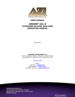 jerome&reg; 631-x - Arizona Instrument