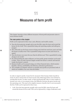 Measures of farm profit