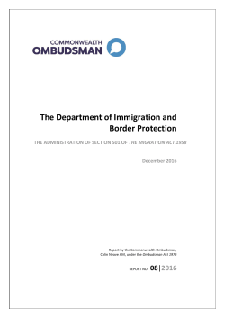 The Department of Immigration and Border Protection