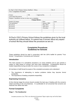 St Paul`s CE(C) Primary School follows the guidelines given by the