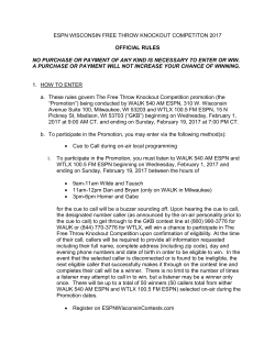 espn wisconsin free throw knockout competiton 2017 official rules