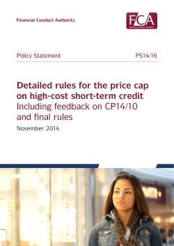 Policy Statement 14/16: Detailed rules for the price cap on high