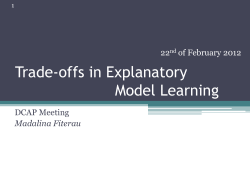 Trade-offs in Explanatory Model Learning