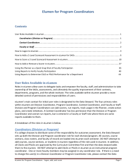 Elumen for Program Coordinators