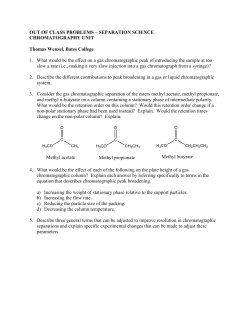 Chem 212 &ndash; Chromatography out-of-class assignment