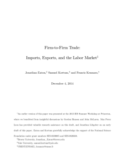 Firm-to-Firm Trade: Imports, Exports, and the Labor Market