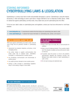 Cyberbullying Laws and Legislation