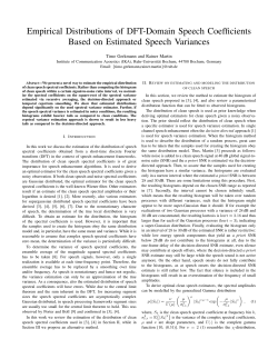 Empirical Distributions of DFT-Domain Speech