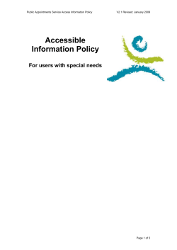Public Appointments Service Accessible Information