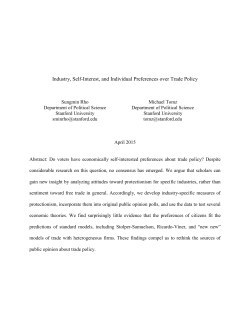 Industry, Self-Interest, and Individual Preferences over Trade Policy