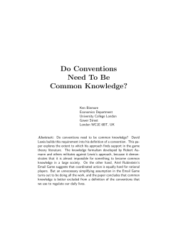 Do Conventions Need To Be Common Knowledge?