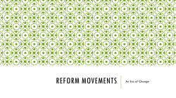 reform movements