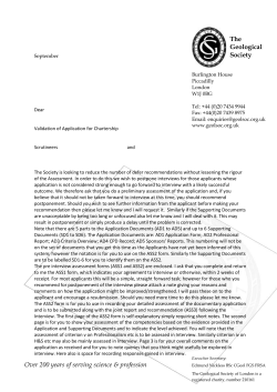 September Dear Validation of Application for Chartership