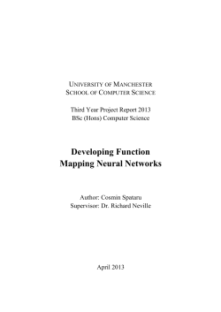 Developing Function Mapping Neural Networks