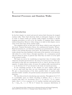 2 Renewal Processes and Random Walks
