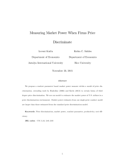 Measuring Market Power When Firms Price