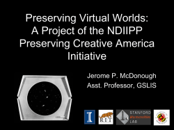 Preserving Virtual Worlds