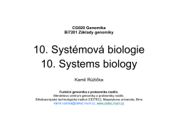 Systems biology - IS MU