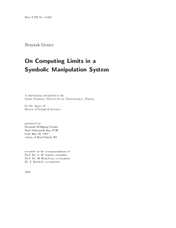 On Computing Limits in a Symbolic Manipulation