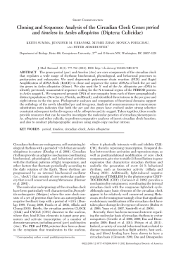 Cloning and Sequence Analysis of the Circadian Clock