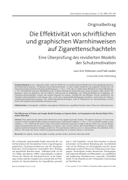 Die Effektivität von schriftlichen und graphischen