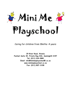 Caring for children from 18mths &ndash;4 years - Mini