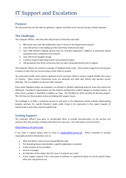 IT Support and Escalation