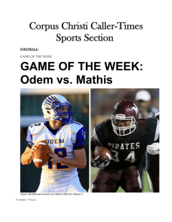 GAME OF THE WEEK