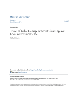 Threat of Treble Damage Antitrust Claims against Local