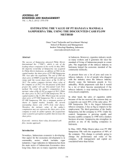 estimating the value of pt hanjaya mandala sampoerna tbk. using
