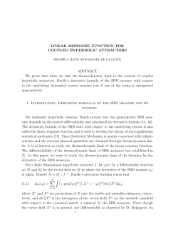 LINEAR RESPONSE FUNCTION FOR COUPLED