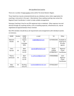 EPA Qualified Club Coaches There are a number
