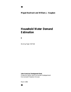 Household Water Demand Estimation