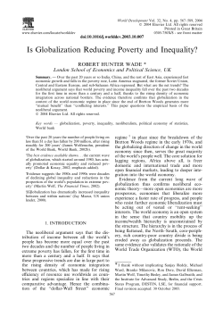 Is Globalization Reducing Poverty and Inequality?