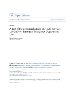 A Test of the Behavioral Model of Health Services Use on Non