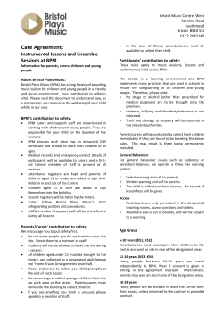 BPM Care Agreement - Bristol Plays Music