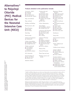Alternatives* to Polyvinyl Chloride (PVC) Medical Devices for the