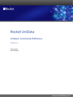 Rocket UniData UniBasic Commands Reference