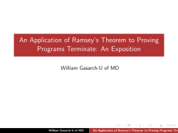 An Application of Ramsey`s Theorem to Proving Programs
