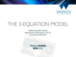 the 3 eq model - University of Warwick