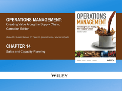 Sales and Operations planning