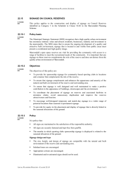 SCHEDULE TO THE MIXED USE ZONE