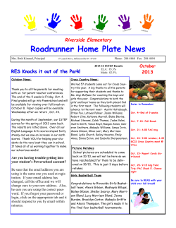 Roadrunner Home Plate News - Greater Clark County Schools